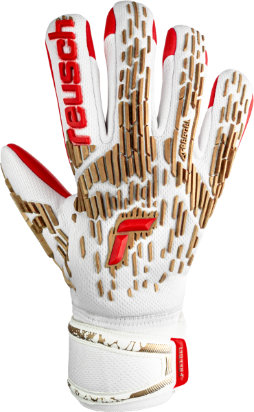 Reusch Attrakt Freegel Silver 5370235 1011 white red gold front